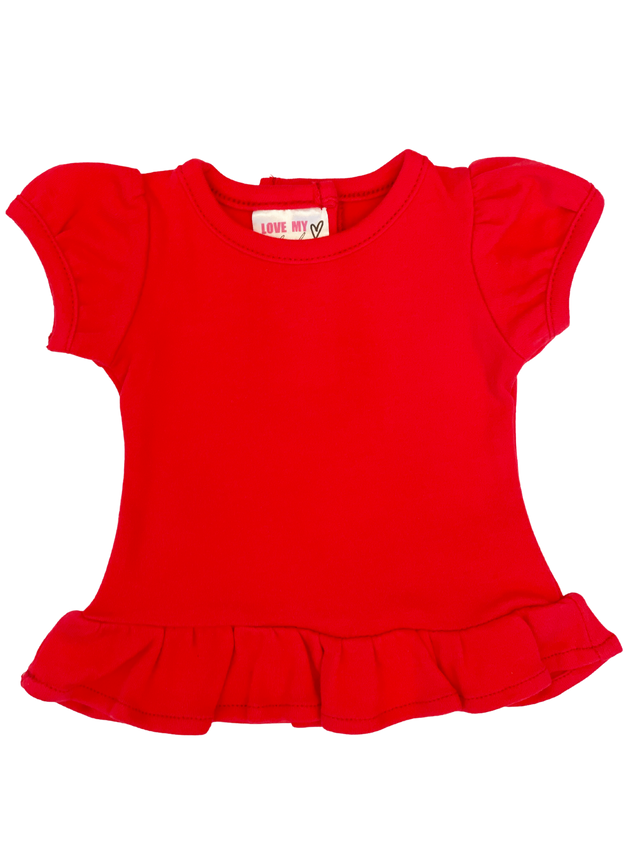 18" Doll Ruffle Hem Shirt