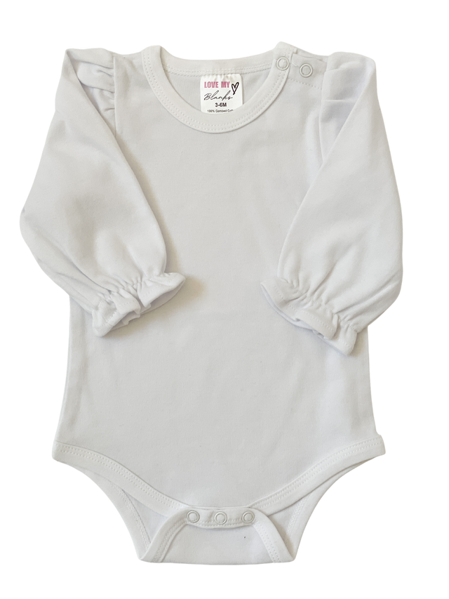 Baby Girl Long Sleeve Ruffle Hem Bodysuit