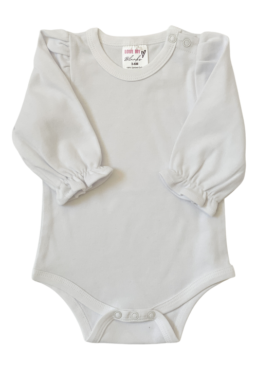 Baby Girl Long Sleeve Ruffle Hem Bodysuit