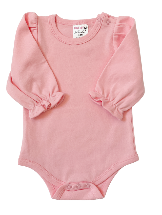Baby Girl Long Sleeve Ruffle Hem Bodysuit