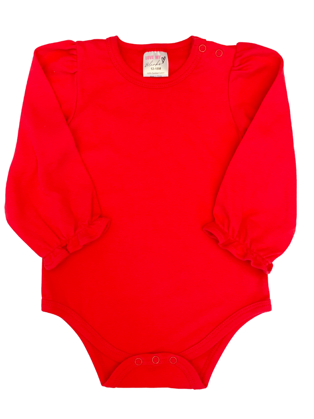 Baby Girl Long Sleeve Ruffle Hem Bodysuit