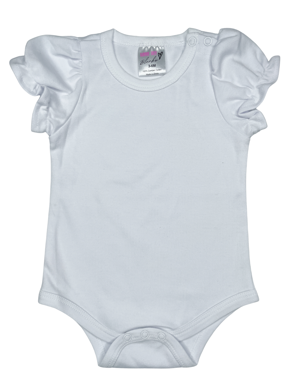 Baby Girl Short Sleeve Ruffle Hem Bodysuit